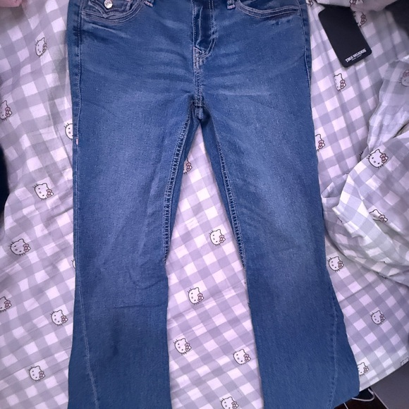 True religion size 26 pink trim joey low rise flare with tags - Picture 3 of 4